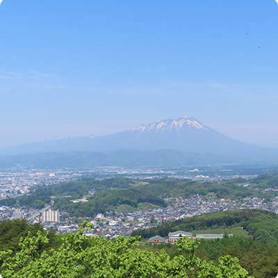 高台から望む盛岡市全景